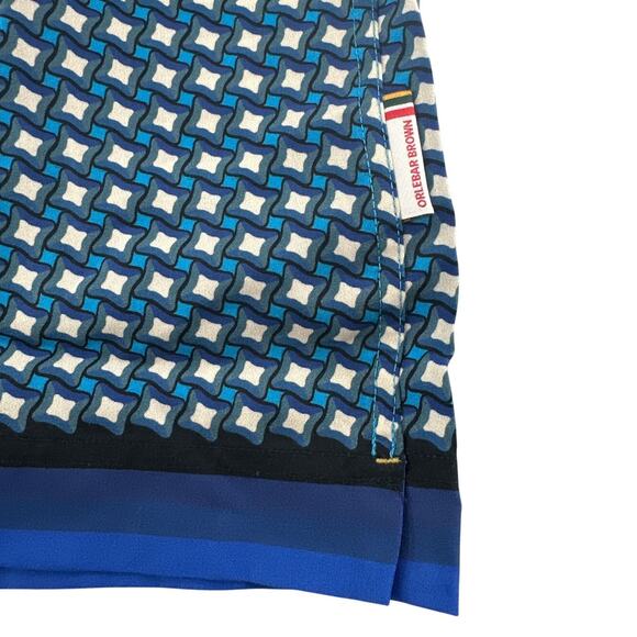 Orlebar Brown Catalina Blue Relaxed Fit Classic Piscina Print Shirt Size M - Picture 8 of 11